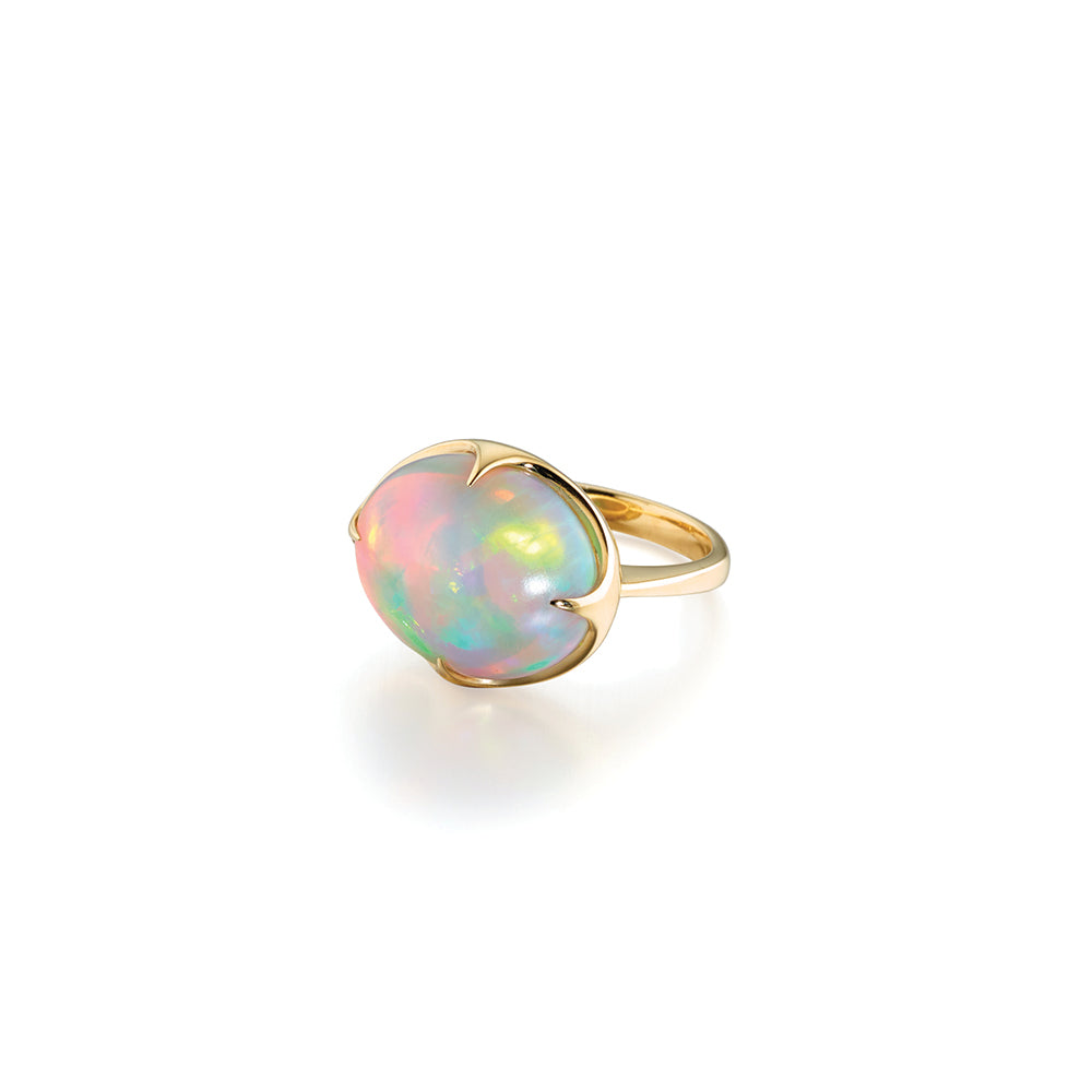 claw-set opal ring