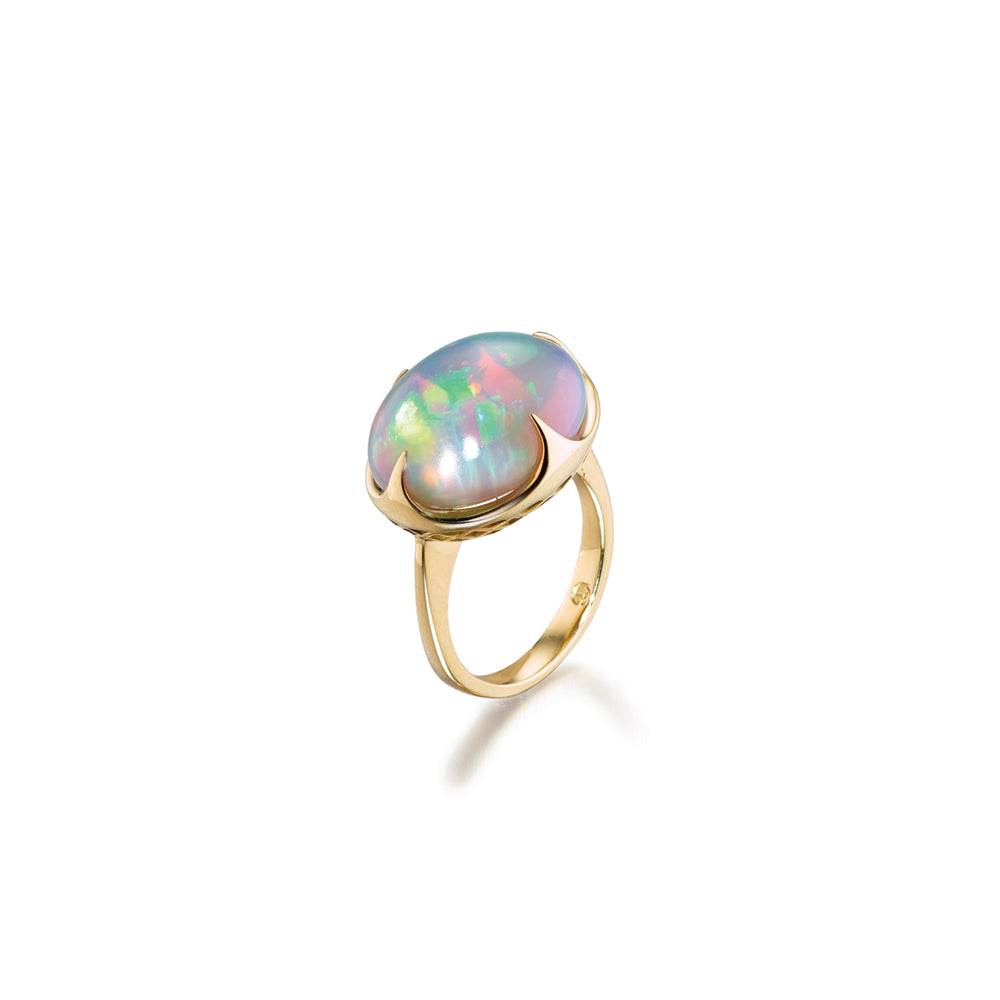 claw-set opal ring