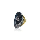Crownwork Regency Ring with Black and White Diamonds