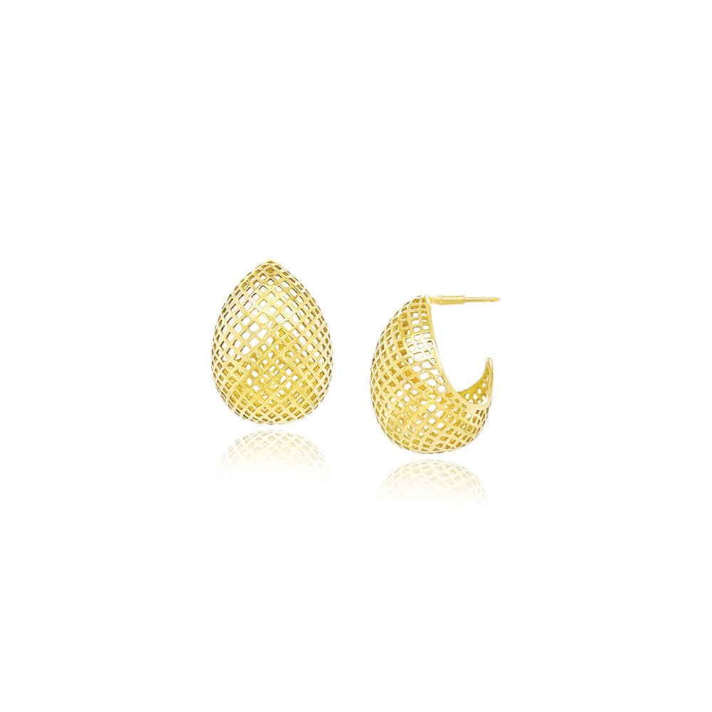 Egg huggie stud earrings