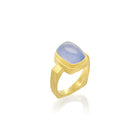 blue calcedony ring