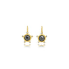 Rosecut black diamond earrings with vs white diamonds