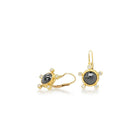 Rosecut black diamond earrings with vs white diamonds