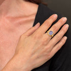 blue chalcedony ring