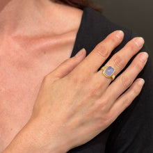 blue chalcedony ring
