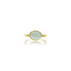 Ring of Fire with Carved Aquamarine