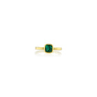 Cushion-Cut Green Tourmaline Ring