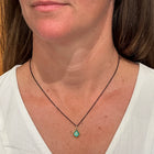 geometric emerald pendant