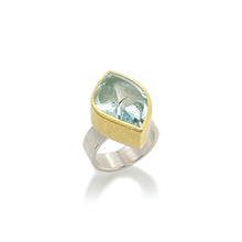 aquamarine leaf ring