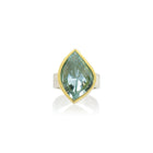 Aquamarine Leaf Ring
