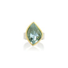 Aquamarine Leaf Ring