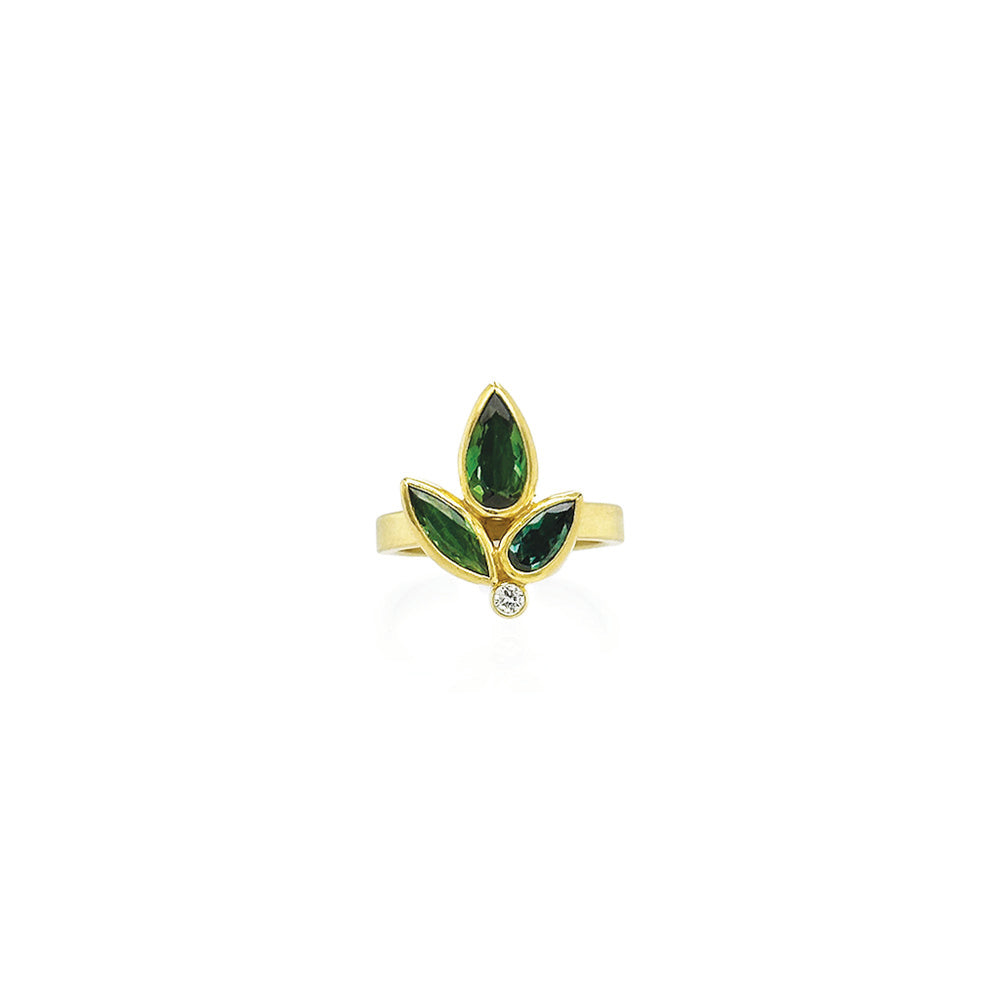 Triple tourmaline ring
