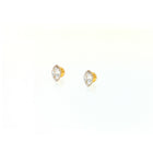 Inverted Drilled Marquise Diamond Stud Earrings