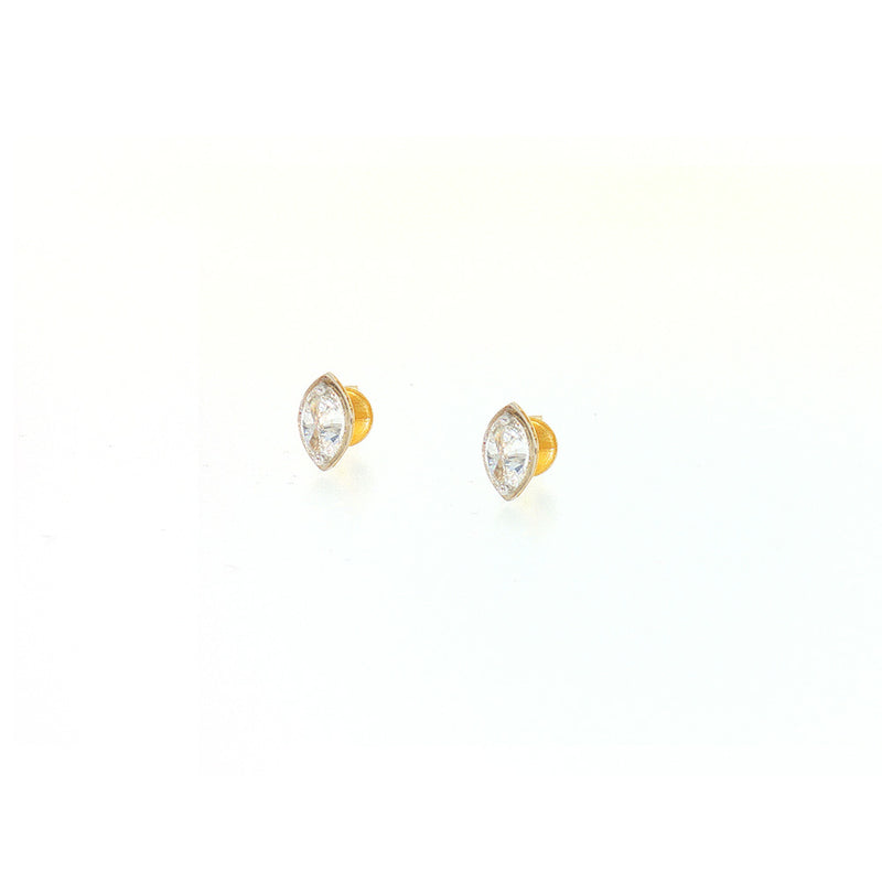 Inverted Drilled Marquise Diamond Stud Earrings