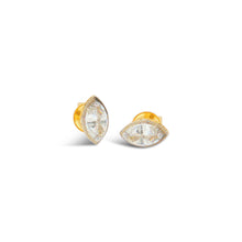 Inverted Drilled Marquise Diamond Stud Earrings