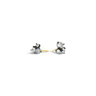 Triple Inverted White Diamond Earrings with Darkened Prongs