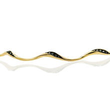 wave necklace with black diamonds