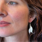 Double "Mountain Mint Leaf" Earrings in Sterling Silver