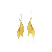 double "Mountain Mint" leaves earrings