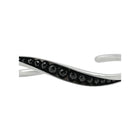 Silver Wave Cuff with Black Diamonds