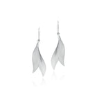 double mount mint leaf earrings in sterling silver