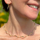 wave link necklace and earrings