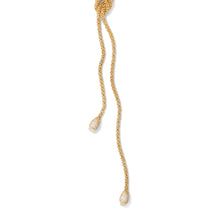 Cabo Chain Lariat Necklace with Pavé Drops