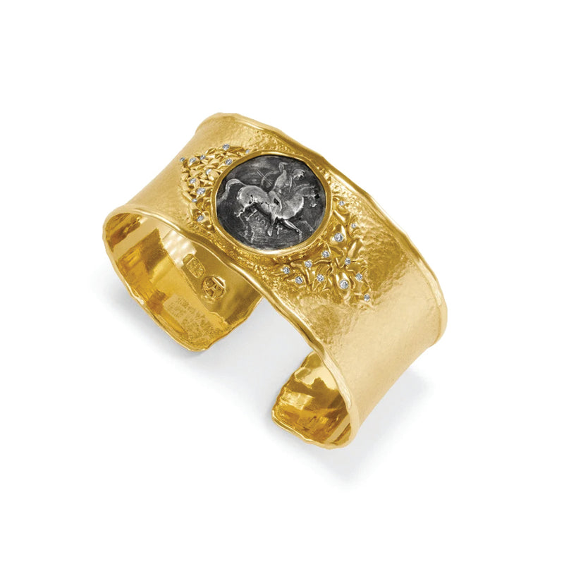 Gods and Heroes Bracelet with Italian Armed Horseman Coin Circa 332-302 B.C