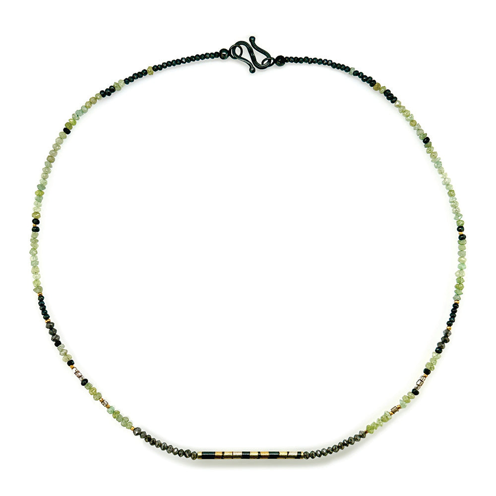 Green and Brown Diamond Necklace