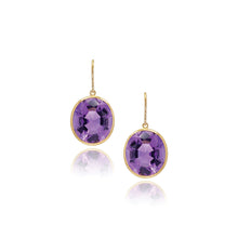 large amethyst drop earrings