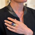 tanzanite cabochon ring