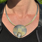 "Fabric" Brooch/Pendant with Tourmalinated Quartz