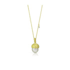 Acorn Necklace with South Sea Pearl and Diamond Briolette