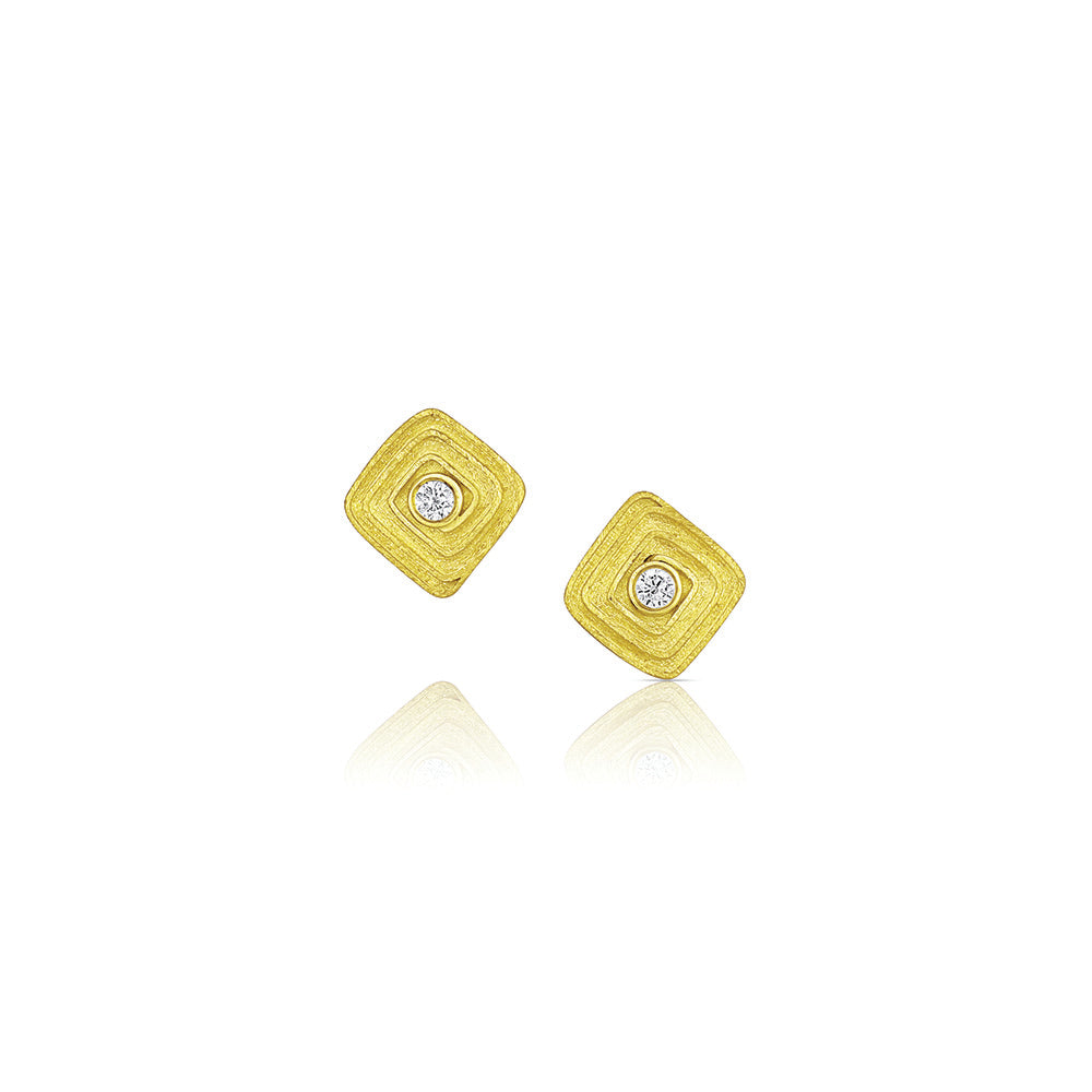 square "maze" earrings