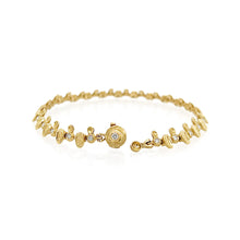 shell bracelet with diamonds