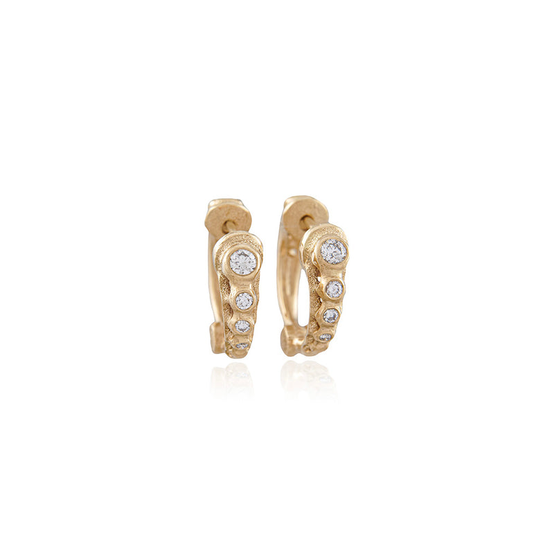 "Little Hoops" with Diamonds