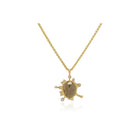 teardrop rosecut grey/brown diamond pendant