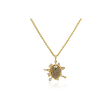 teardrop rosecut grey/brown diamond pendant