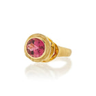 large pink tourmaline reef ring