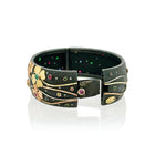 Multi-Flower Hinged Bangle Bracelet