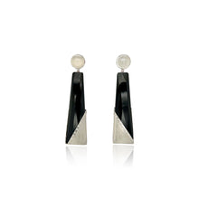 moonstone and onyx earrings