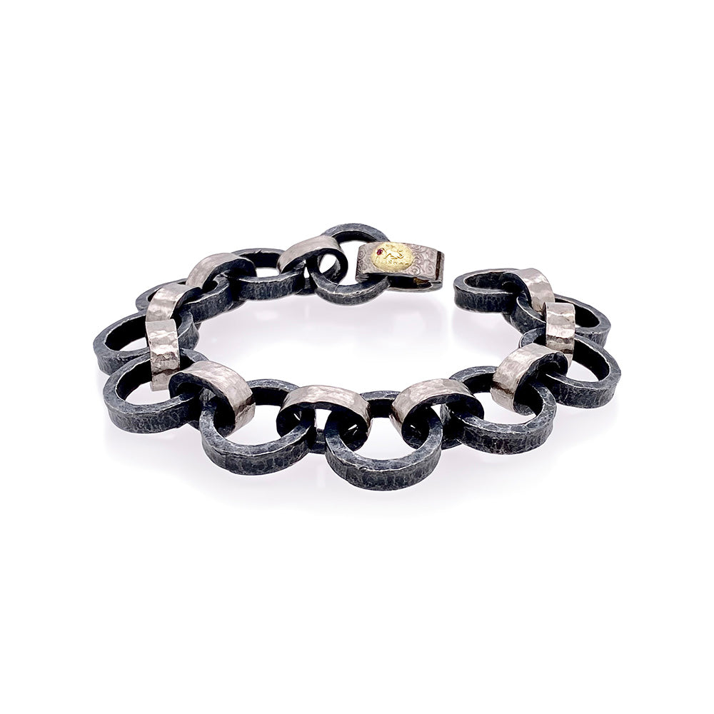 platinum and sterling bracelet