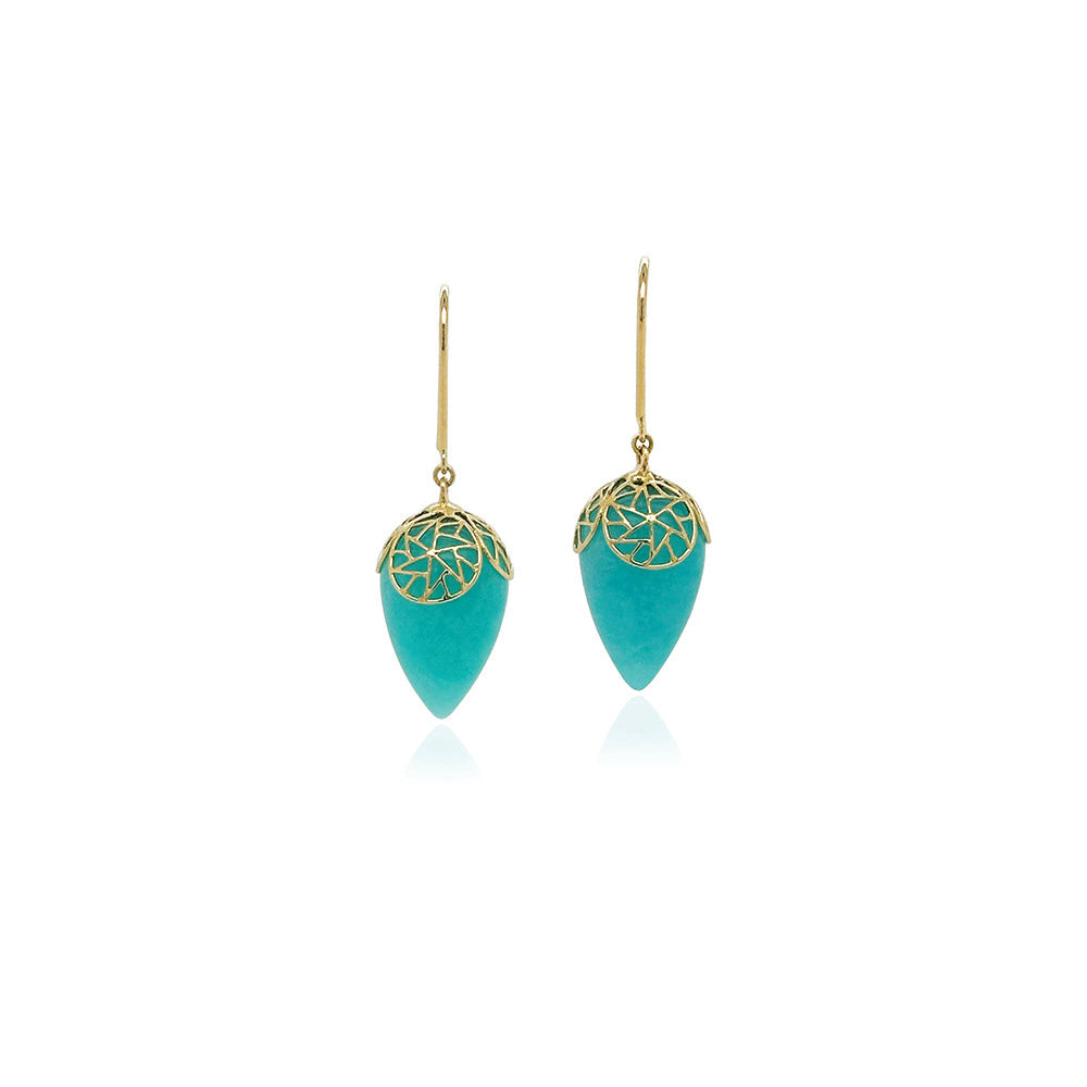Peruvian Amazonite drop earrings