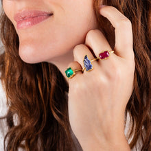 Carved Tanzanite Leaf Ring