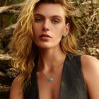 Aurora Pendant with Turquoise and Diamonds