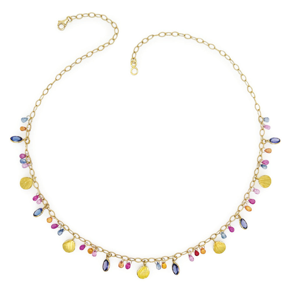 rainbow charm necklace