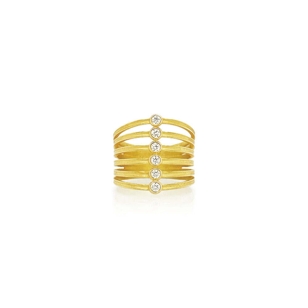 zipper ring with diamonds