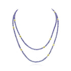 5 wrap tanzanite beaded bracelet/necklace