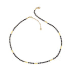 Triple Wrap Bracelet or Long Necklace with Olive-Shaped Black Diamonds