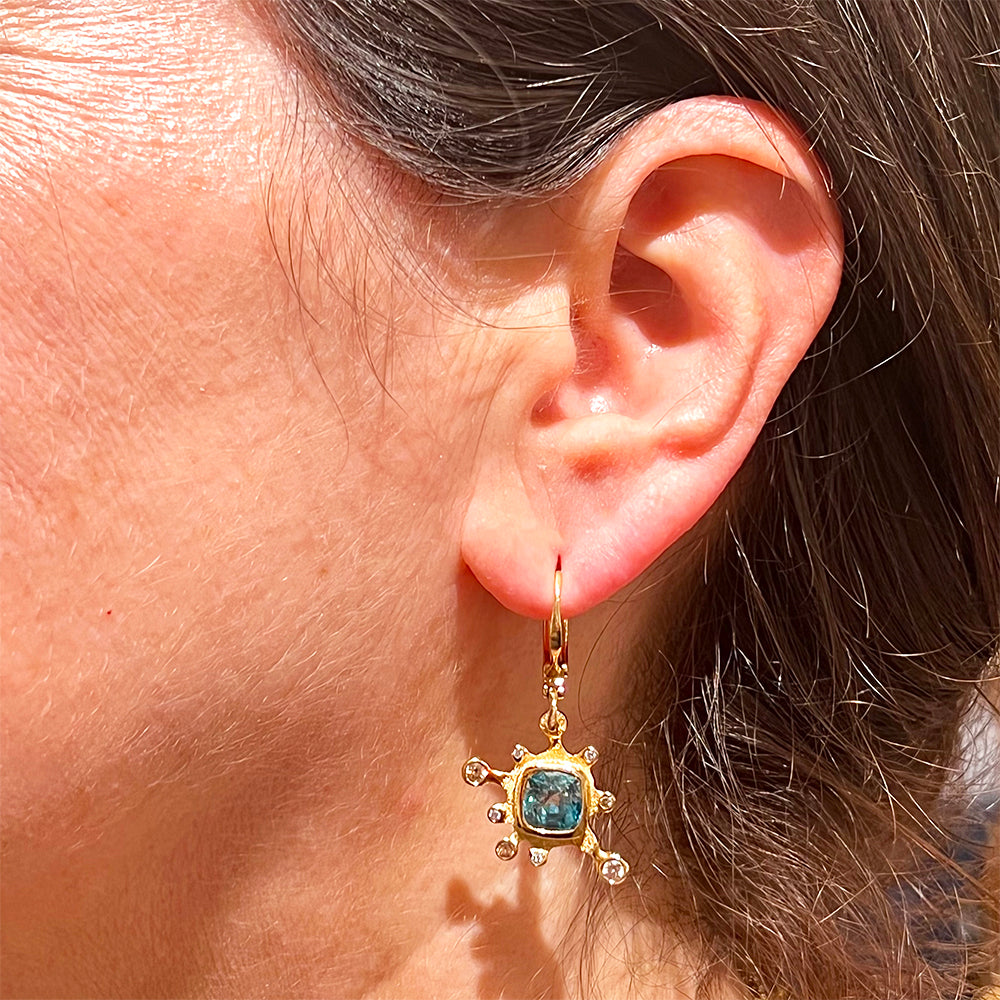 blue zircon earrings